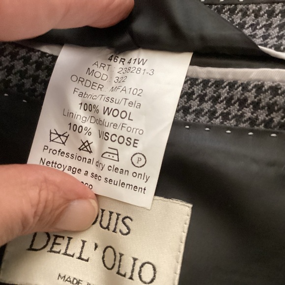 Louis Dell’Olio made in Italy Men’s Wool Sport Coat size 46R - Picture 9 of 12